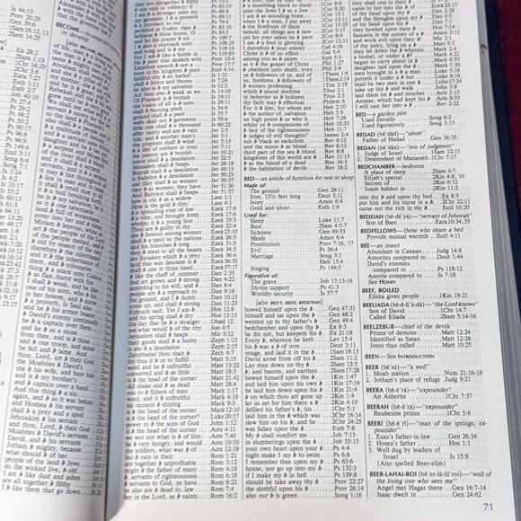 1982 The Guideposts Family Concordance to the Bible Blue Hardcover Catholic - Picture 7 of 14